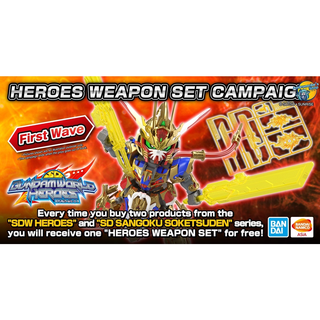 [Quà tặng kèm] [Bandai] Bộ Effect SDW Heroes Weapon Set Campaign