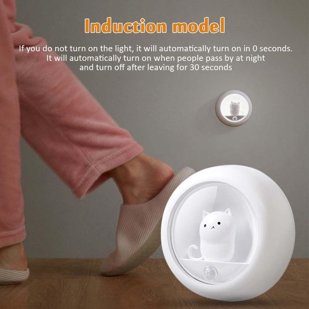 YIYU Đèn Ngủ LED Hình Hoạt Hình Dễ Thương Có Thể Sạc Lại Dành Cho Trẻ Em