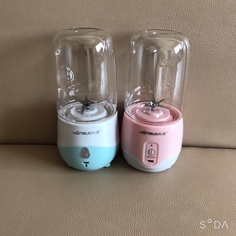 Máy xay sinh tố cầm tay mini đa năng Honguo 300ml Máy xay sinh tố 6 lưỡi tiện dụng có sạc pin,cao cấp,an toàn tuyệt đối