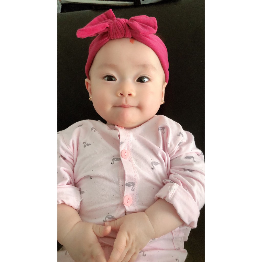 TUBAN, BĂNG ĐÔ BẢN RỘNG COTTON HÌNH NƠ DÀNH CHO BÉ GÁI PHONG CÁCH CHÂU ÂU