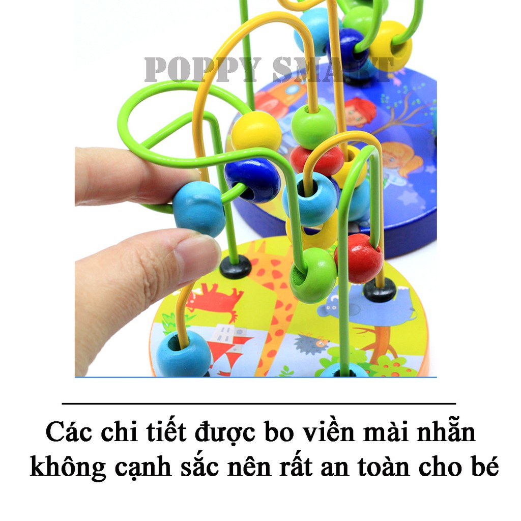 Đồ Chơi Luồn Hạt Bằng Gỗ Cho Bé Tăng Sự Tập Trung Và Sự Khéo Léo