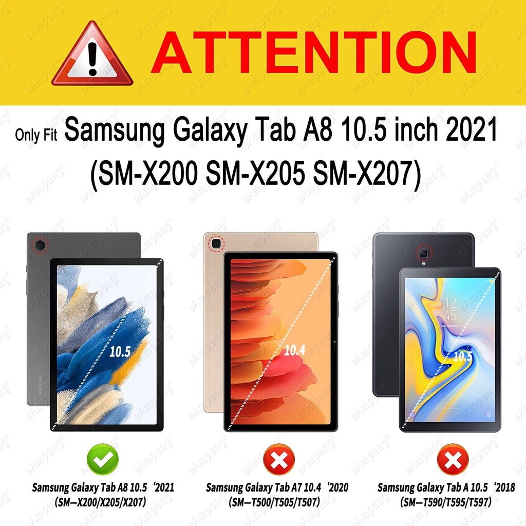 Bao Da Máy Tính Bảng PU Tích Hợp Bàn Phím Và Bàn Phím Màu Cầu Vồng Cho Samsung Galaxy Tab A8 10.5 2021 SM-X200 SM-X205 Ốp
