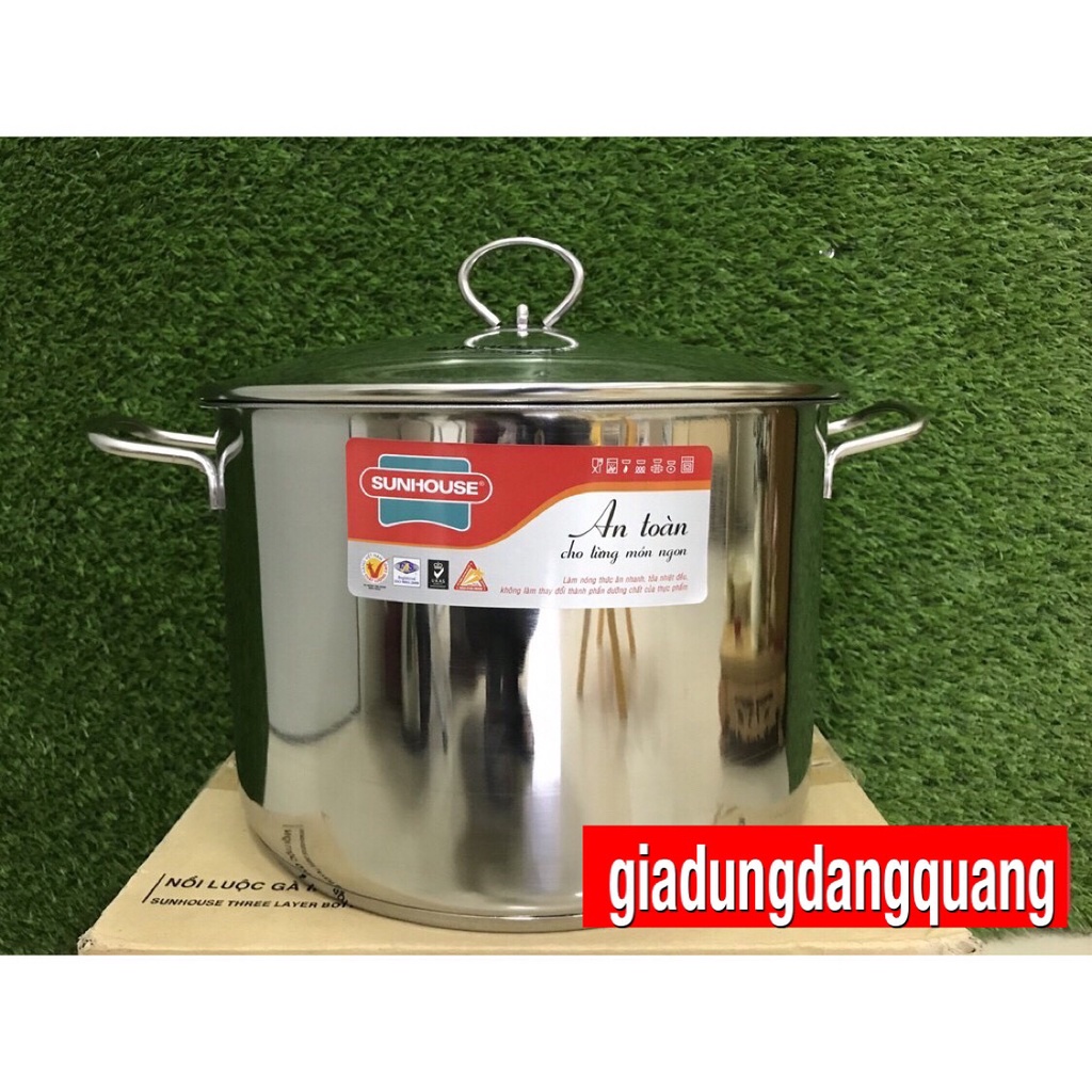 [Mã LIFE20KALL giảm 10% đơn 50K] Nồi luộc gà inox 3 đáy SUNHOUSE SH28LG - siêu tiện lợi [hàng chính hãng]