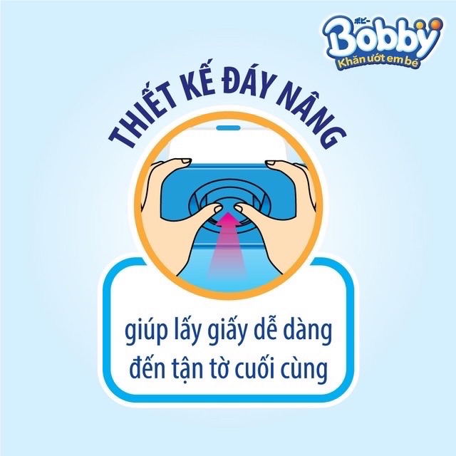 &lt;miễn phí ship&gt;  Khăn giấy ướt Bobby chính hãng 100 tờ