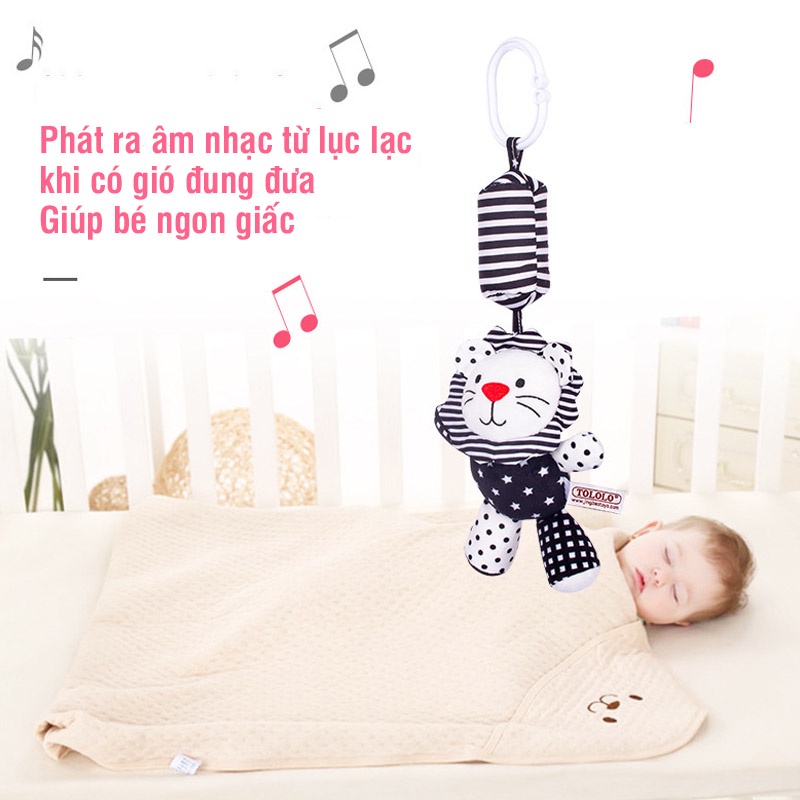 Đồ chơi trẻ em treo nôi cũi Lục lạc thú bông cho bé Tololo
