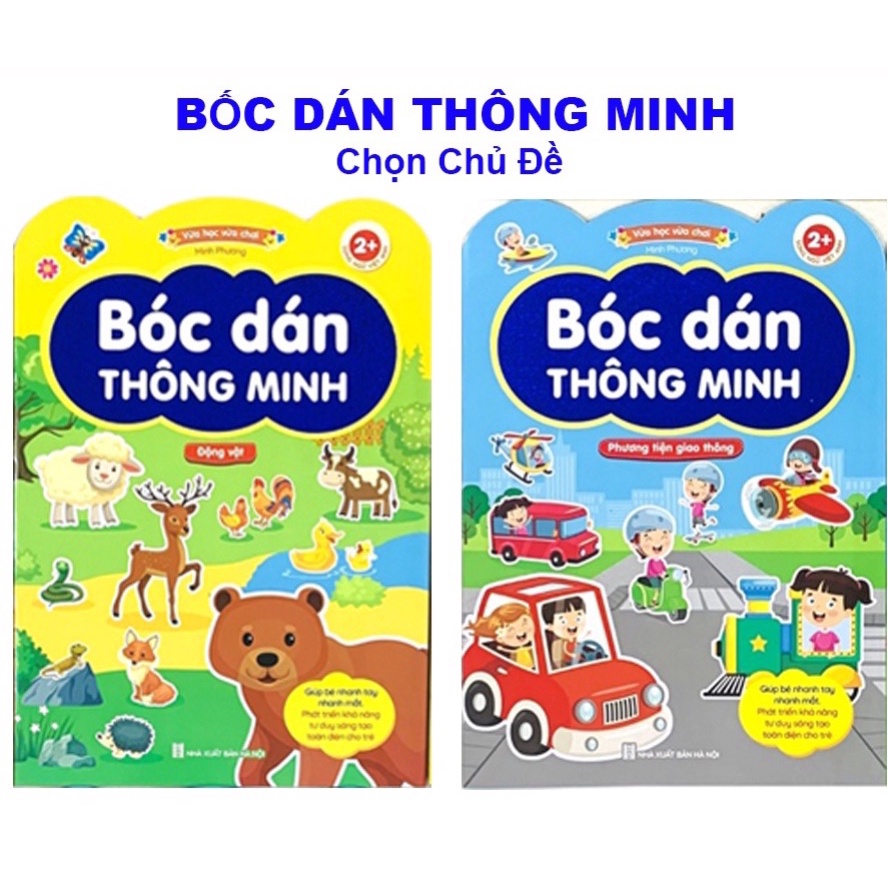 Sách - Bóc Dán Thông Minh - Dành Cho Trẻ Từ 2-6 Tuổi - Song Ngữ Việt Anh .