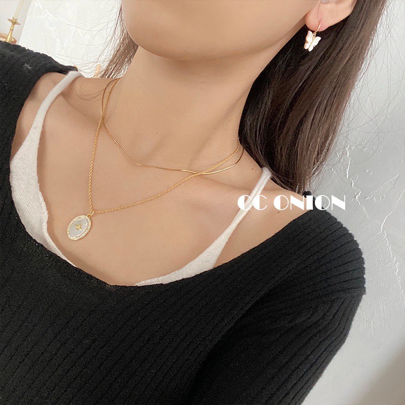 Khuyên tai mặt hình bươm bướm phong cách Hàn Quốc đơn giản đáng yêu dành cho nữ