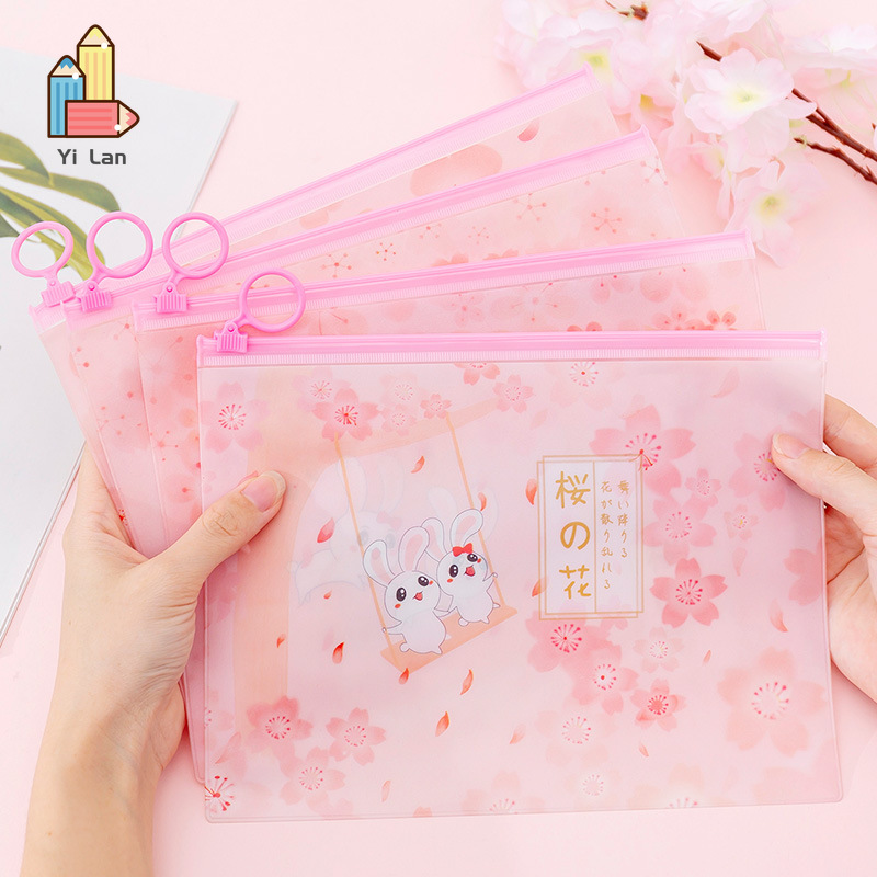 1 Túi Đựng Bút Hình Thỏ Hồng Xinh Xắn