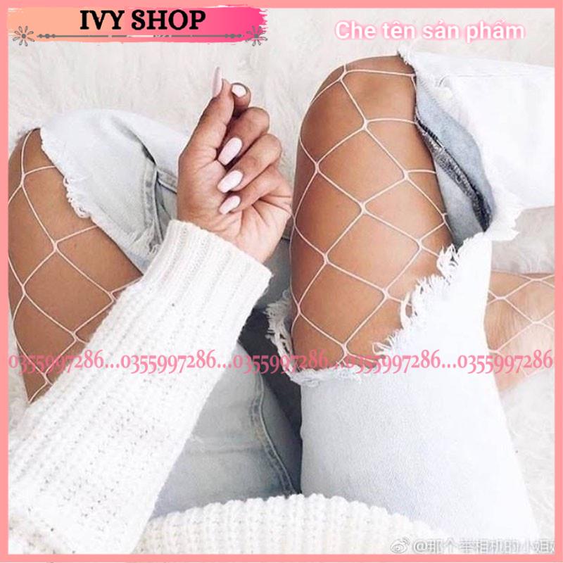 Quần tất lưới màu trắng  đủ cớ lưới nhỏ trung to cco giãn tốt - Ivyshop