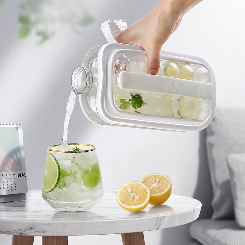 ❤️ Nitrogen071 Khay làm đá viên tròn, thạch bi thông minh có nắp đậy Máy làm đá có thể gập lại Ấm đun nước bằng nhựa silicon di động Khuôn chai để sử dụng tại nhà