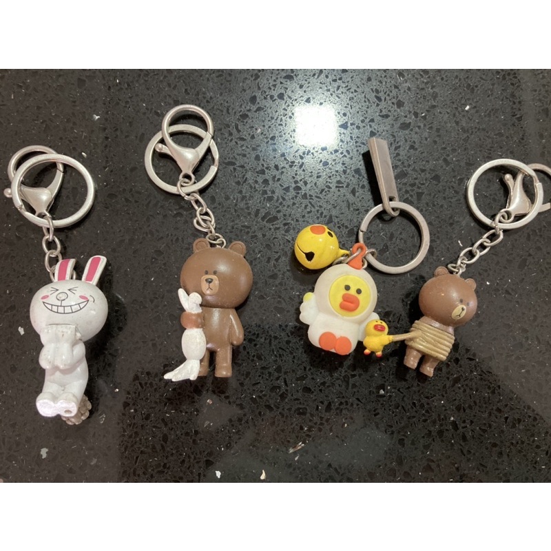 Móc khoá dễ thương ,độc lạ hơn 30 mẫu hình Gấu Thỏ Vịt  Brown Cony Sally Line