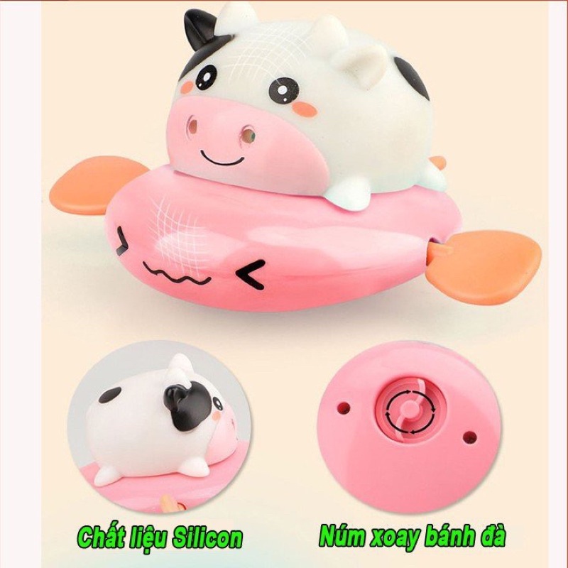 Lợn bơi phun nước Subeokiss thả bồn tắm cho bé - Cực vui nhộn, chạy dây cót