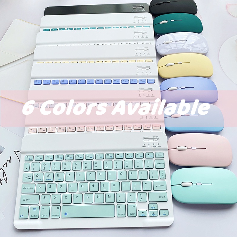 NIXXOS Bộ Bàn Phím Bluetooth Không Dây 10 inch Cho iPad Android Tablet Laptops &amp; Điện Thoại Thông Minh Trọng Lượng Nhẹ