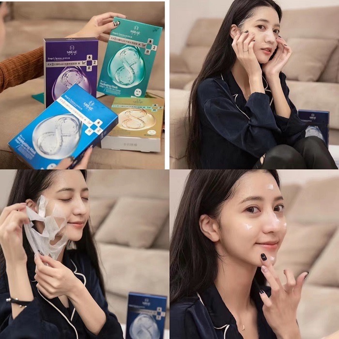 Mặt nạ nâng cấp MIRAE EX8 PLUS 2 STEPS tăng cường giữ ẩm kiểm dầu và dưỡng trắng da