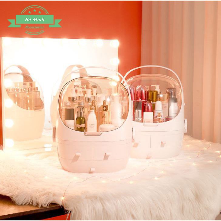 Hộp Đựng Mỹ Phẩm, Đồ Trang Điểm Có Ngăn Kéo Tiện Lợi Siêu Xinh-HMP04