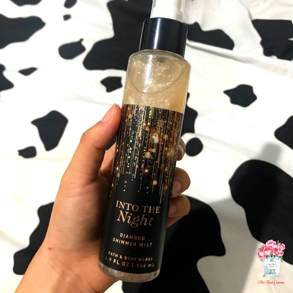 Xịt Toàn Thân Bath & Body Works Into The Night Diamond Shimmer Mist Hương Thơm Nữ Tính Ngọt Ngào 146ml