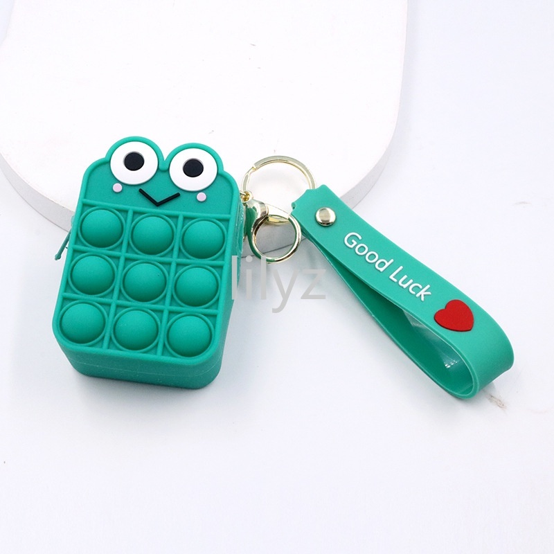 Móc khóa gắn túi bong bóng phong cách hoạt hình xinh xắn dễ thương