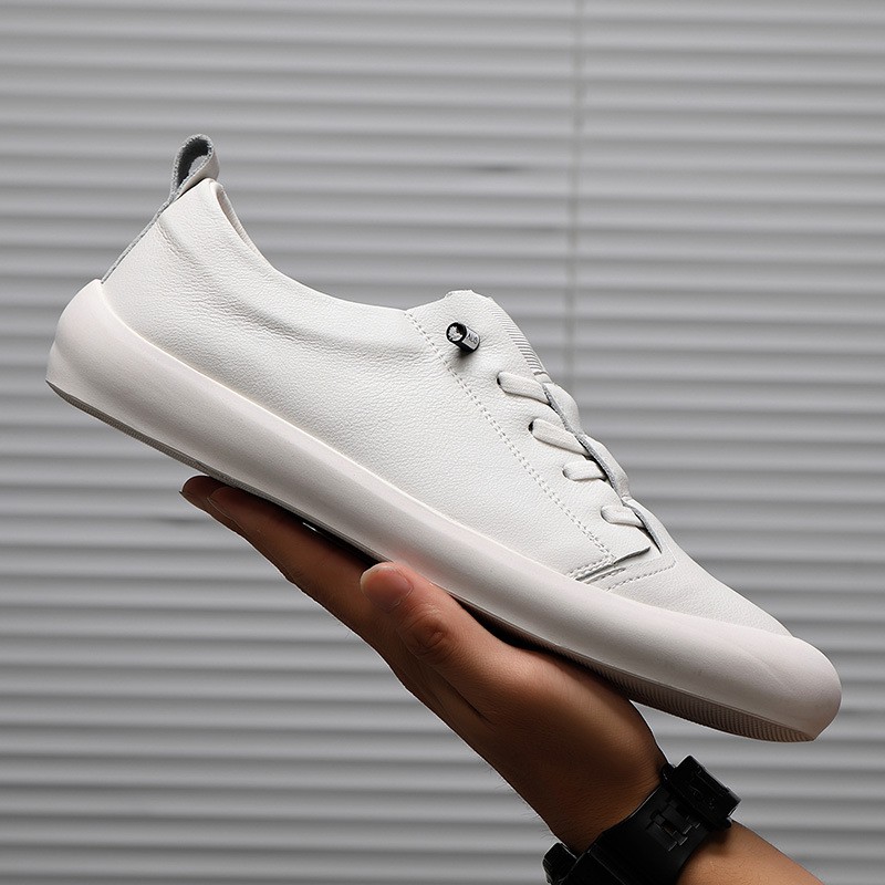Giày nam GN401- giày lười nam trắng da bò cao cấp - giày nam hot trend mới 2020 | BigBuy360 - bigbuy360.vn