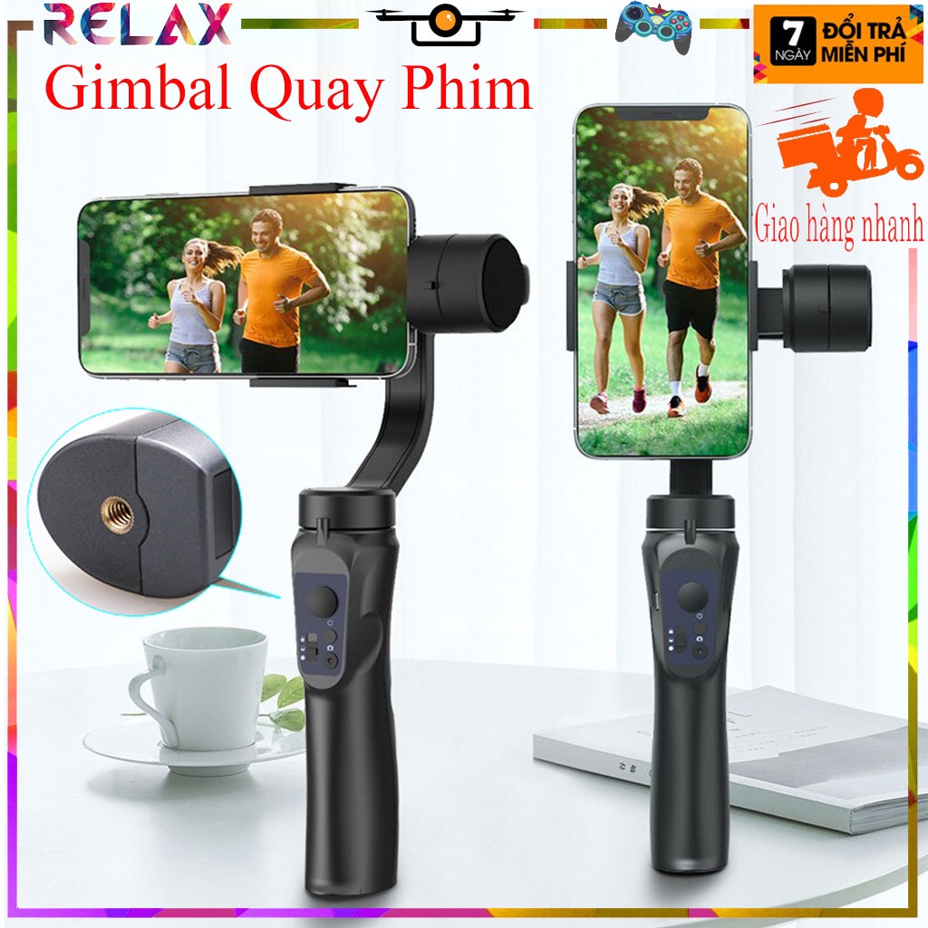 Tại Hà NộiTay Cầm Chống Rung Điện Tử Gimbal F6 Có Bluetooth - Gimbal Điện Thoại Chống Rung Có Chân Đỡ Tự Đứng