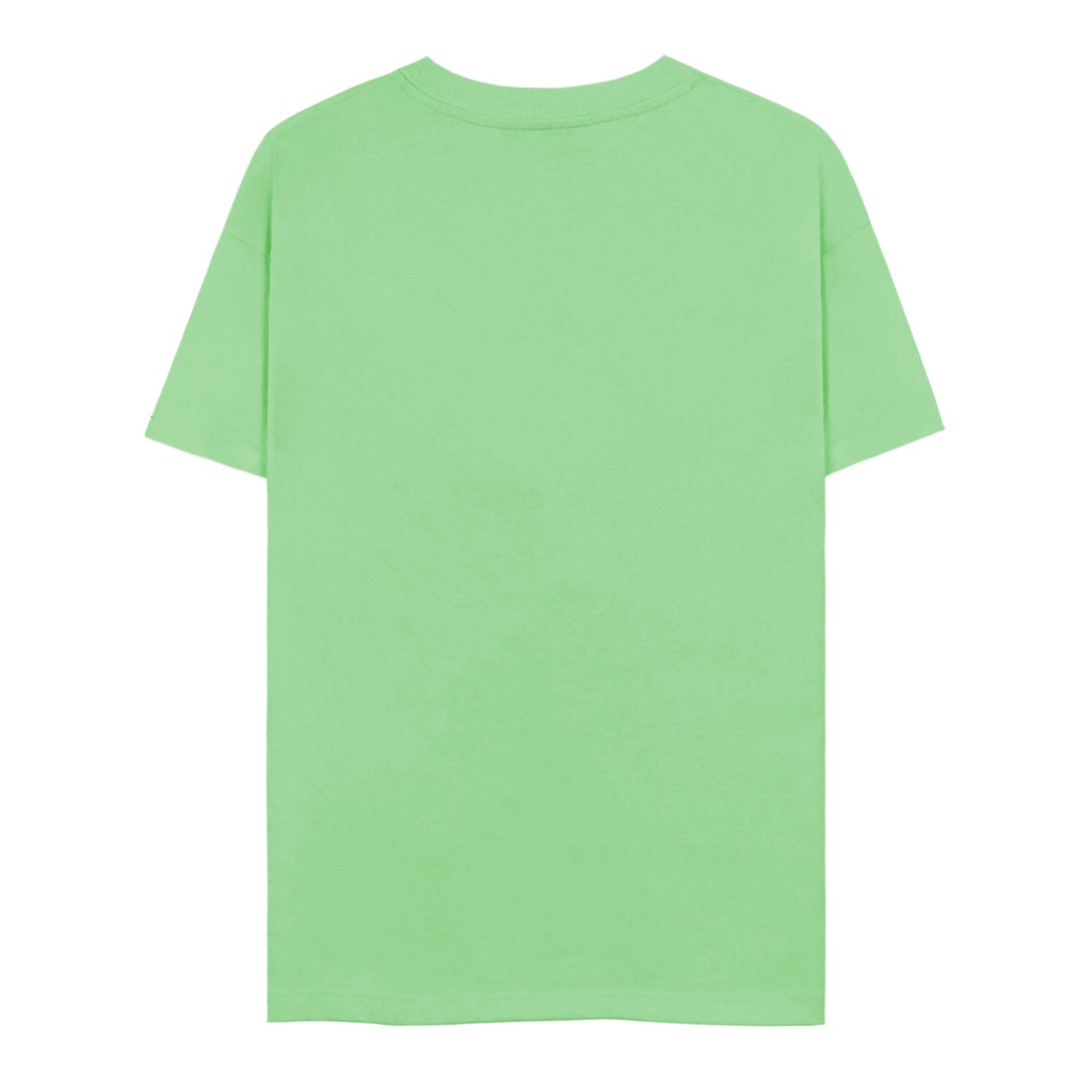 Áo Thun Champion Màu Xanh Lá Cây Nhạt Thêu Chữ Màu Trắng Chất Liệu 100% Cotton Thoáng Mát Form Rộng Thoải Mái