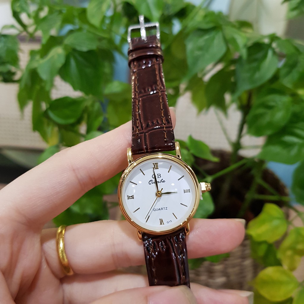 T Đồng Hồ Nữ Qianba Dây Da phong cách hàng hiệu TonyWatch68 1