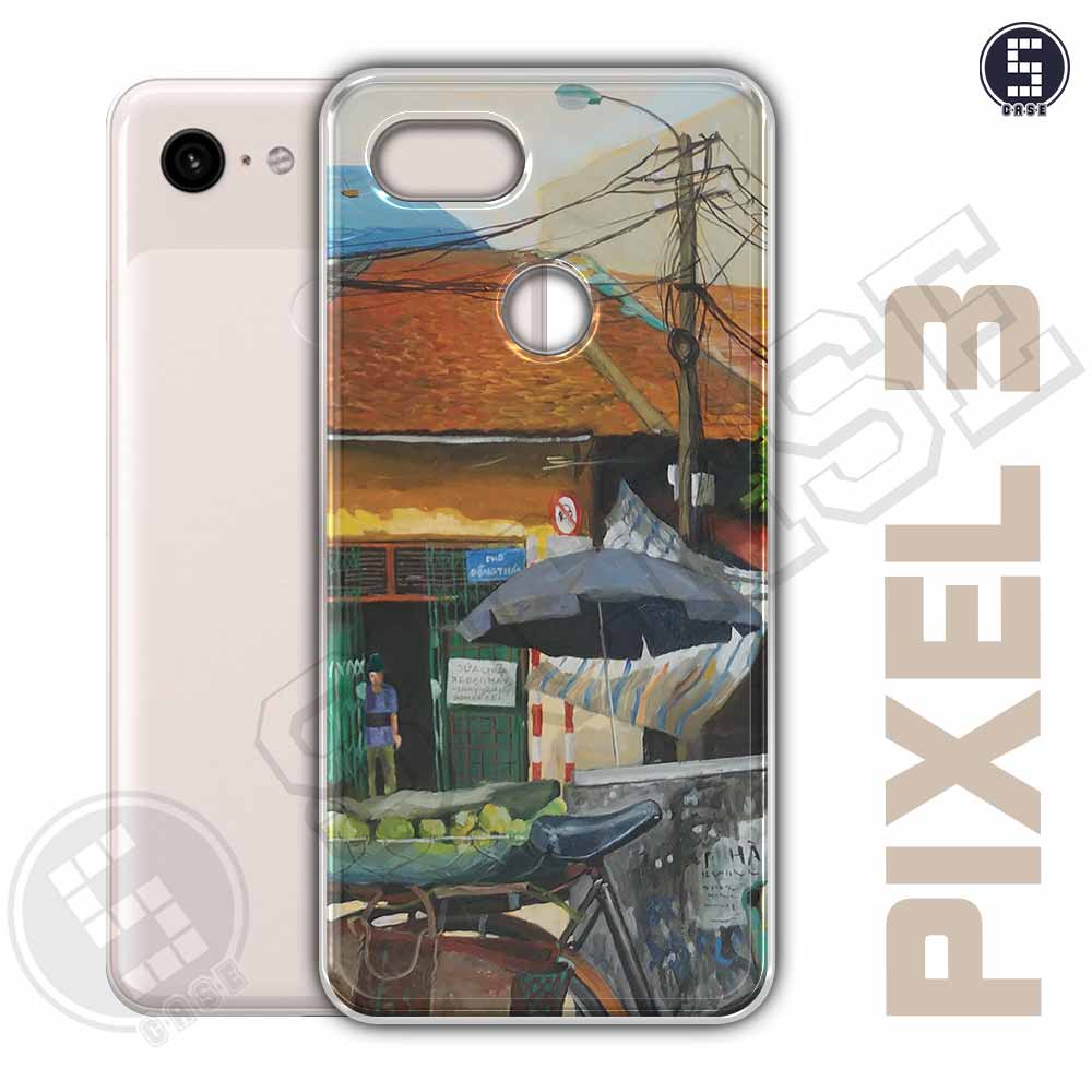 Ốp điện thoại Google Pixel 3 Dẻo Chống Shock Nhiều Mẫu Tuyển Tập 12 Phố Cổ Sơn Dầu A601-CL12