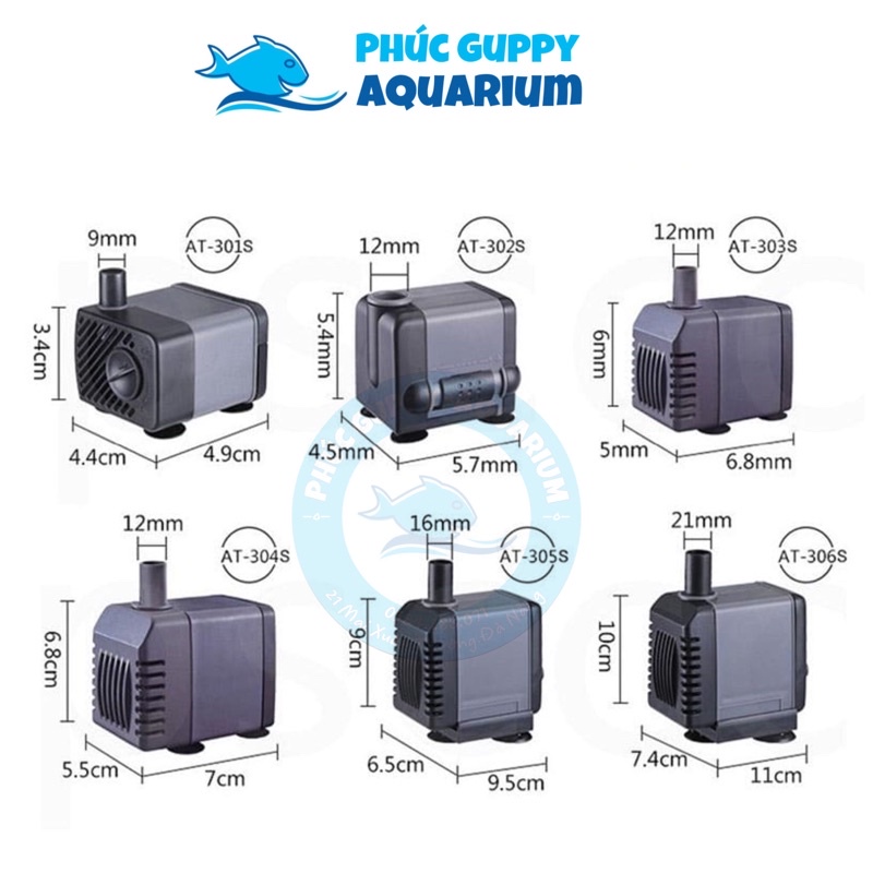 Máy Bơm Nước ATMAN AT-301S/302S/303S/304S/305S/306S | Máy Bơm Nước Bể Cá Tiết Kiệm Điện,Hiệu Suất Cao
