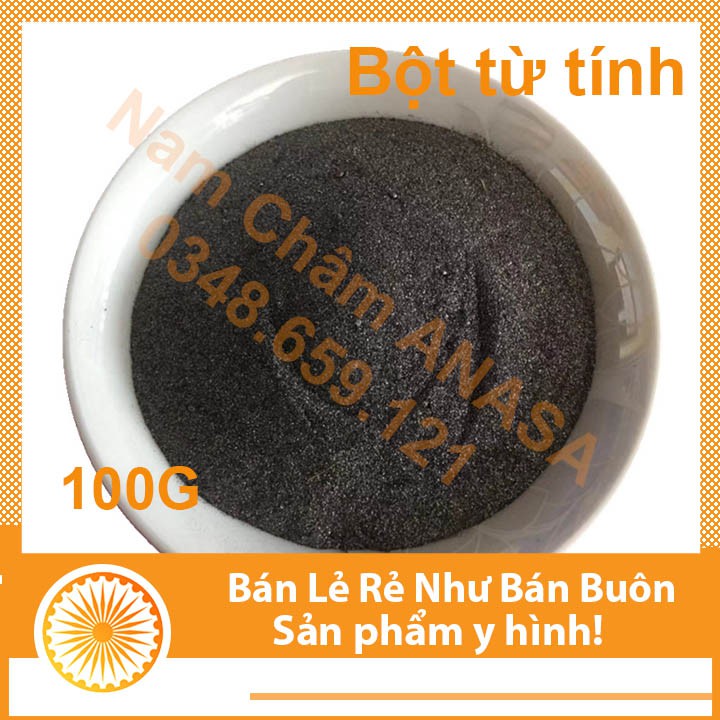 100G Bột Từ Tính - Bột Nam Châm Hạt Nhỏ Mịn Có Từ Tính Nam Châm Màu Đen