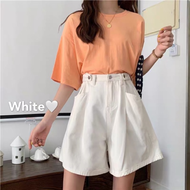 [ ORDER ] QUẦN SHORTS ỐNG RỘNG NÚT BẤM GÀI EO CÓ SIZE BIGSIZE QUẦN ĐÙI NGỐ GIẢ VÁY CÓ BIG SIZE XÁM XANH TRẮNG