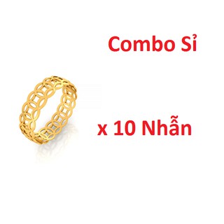 Combo sỉ 10 nhẫn kim tiền tài lộc