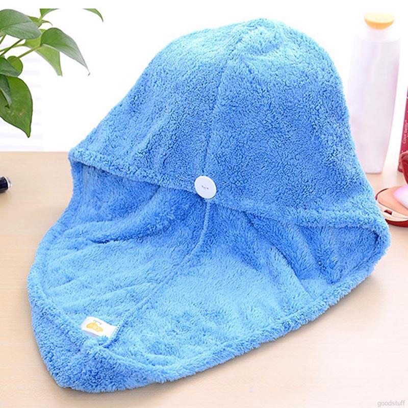 Khăn trùm tóc nữ bằng vải nhung thấm hút nhanh tiện dụng