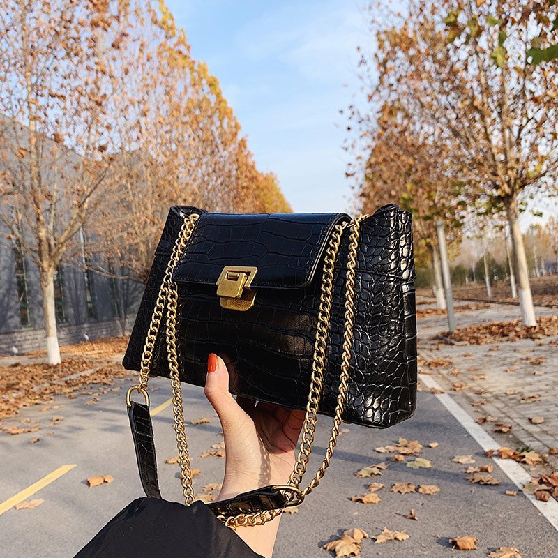 Túi xách IELGY giả da cá sấu phong cách sang trọng thời trang cho nữ