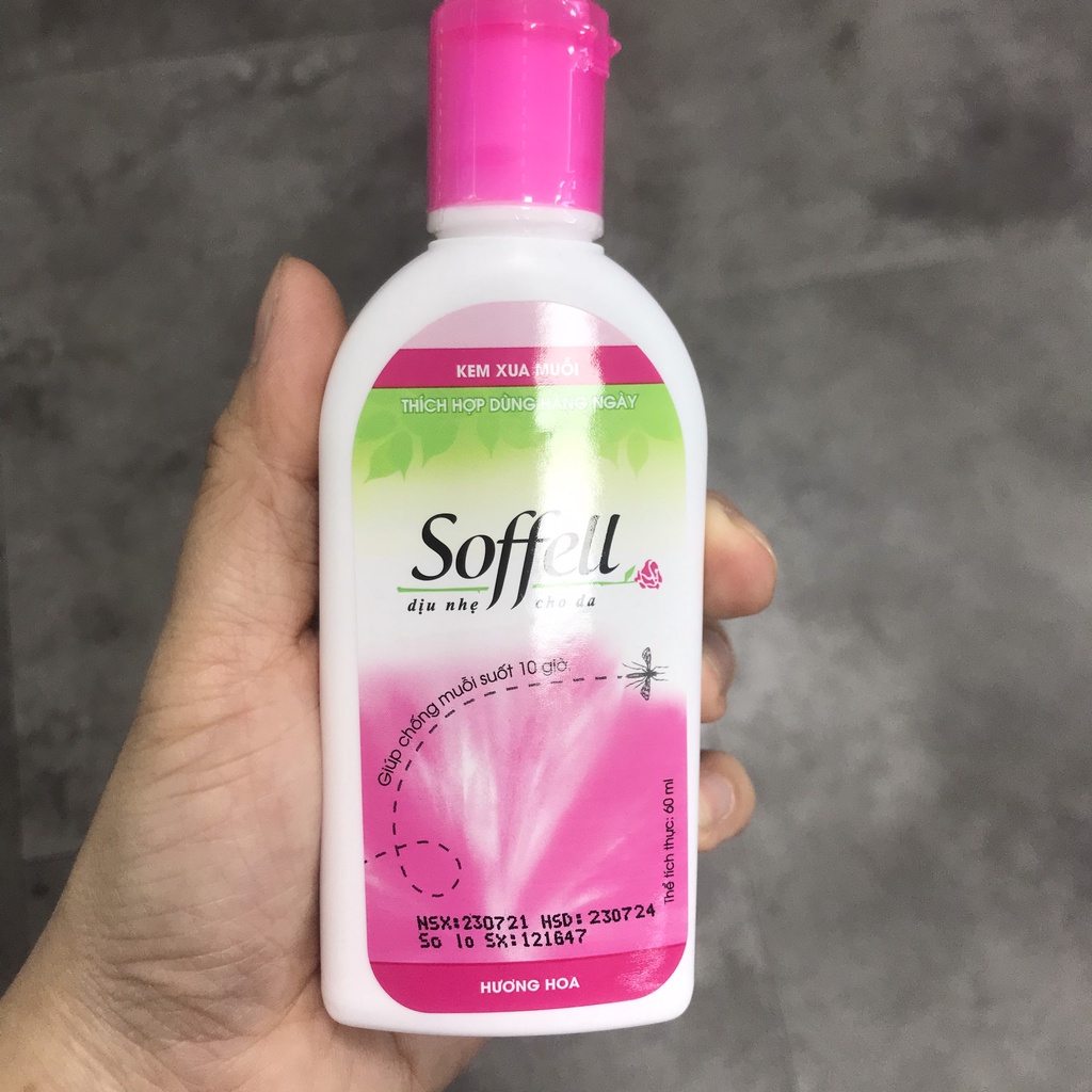 SOFFELL chống muỗi 60ml - kem chống muỗi Hương Hoa / Hương cam