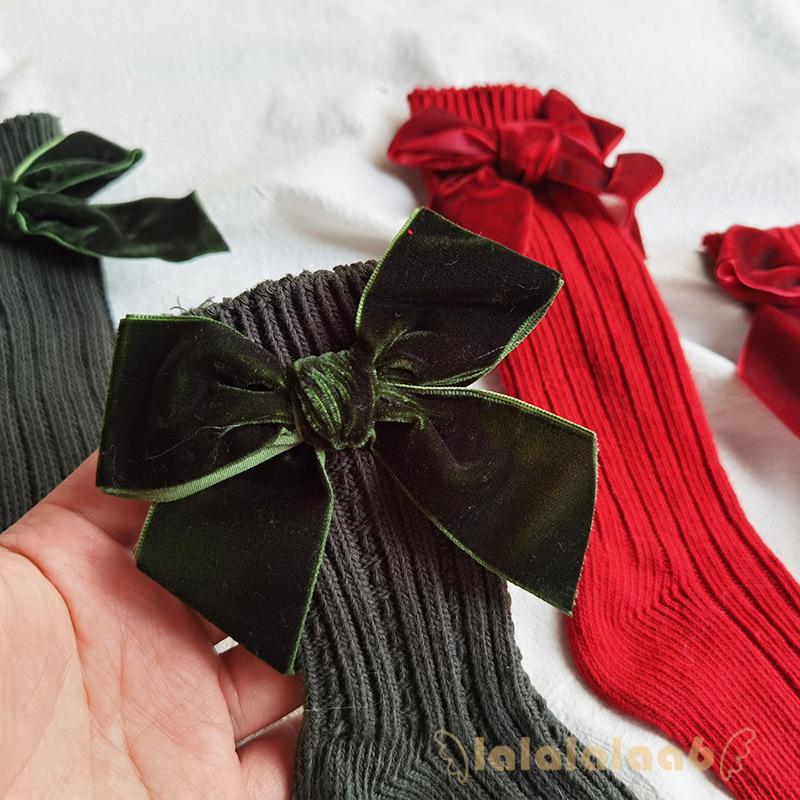 Vớ cotton màu trơn mềm mại đáng yêu dành cho bé gái