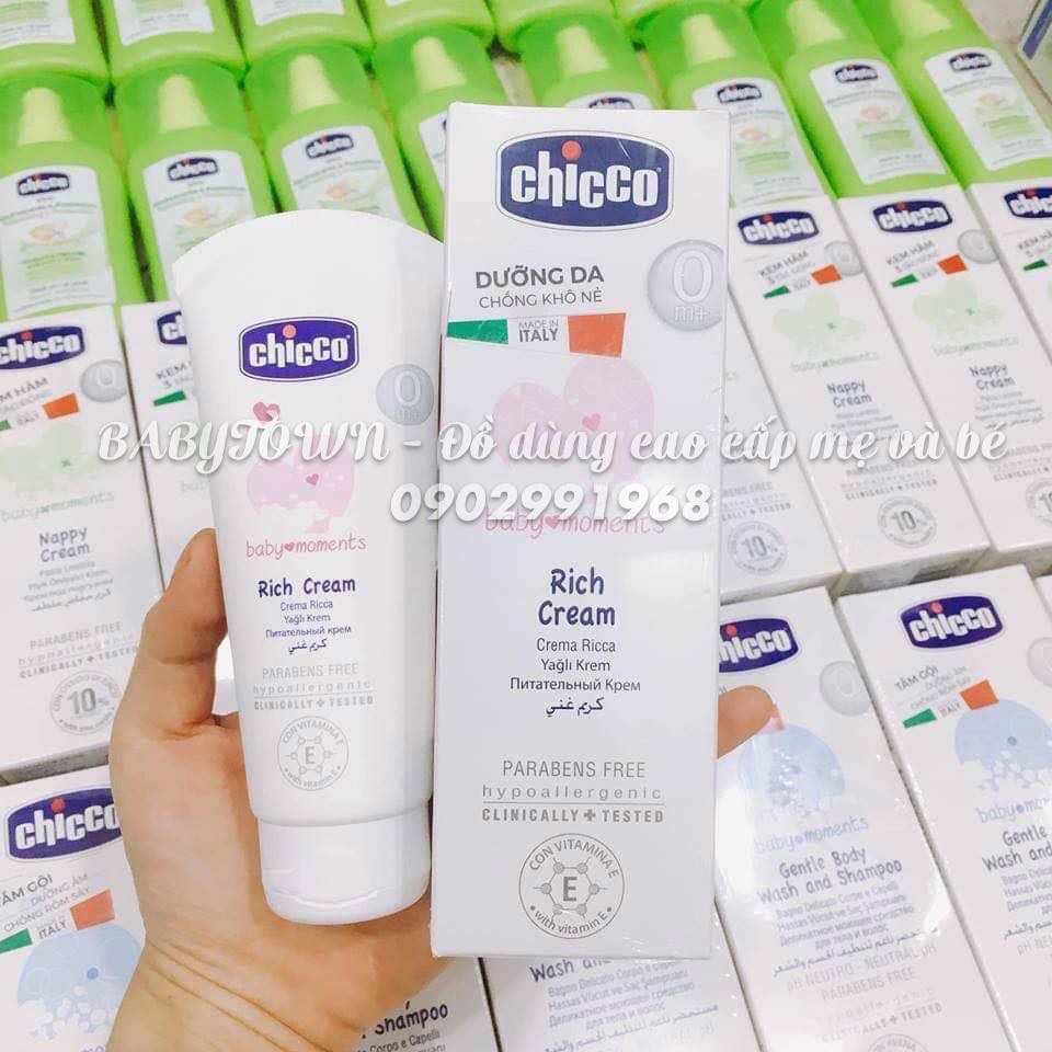 KEM DƯỠNG ẨM CHỨA OMEGA VÀ VITAMIN E CHICCO 0M+ 100ML