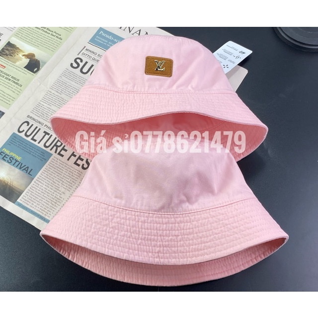 mũ cụp bucket - nón bo hàn quốc 2 mặt 2 mạc da nâu nhỏ Lv phong cách nữ - thời trang trend