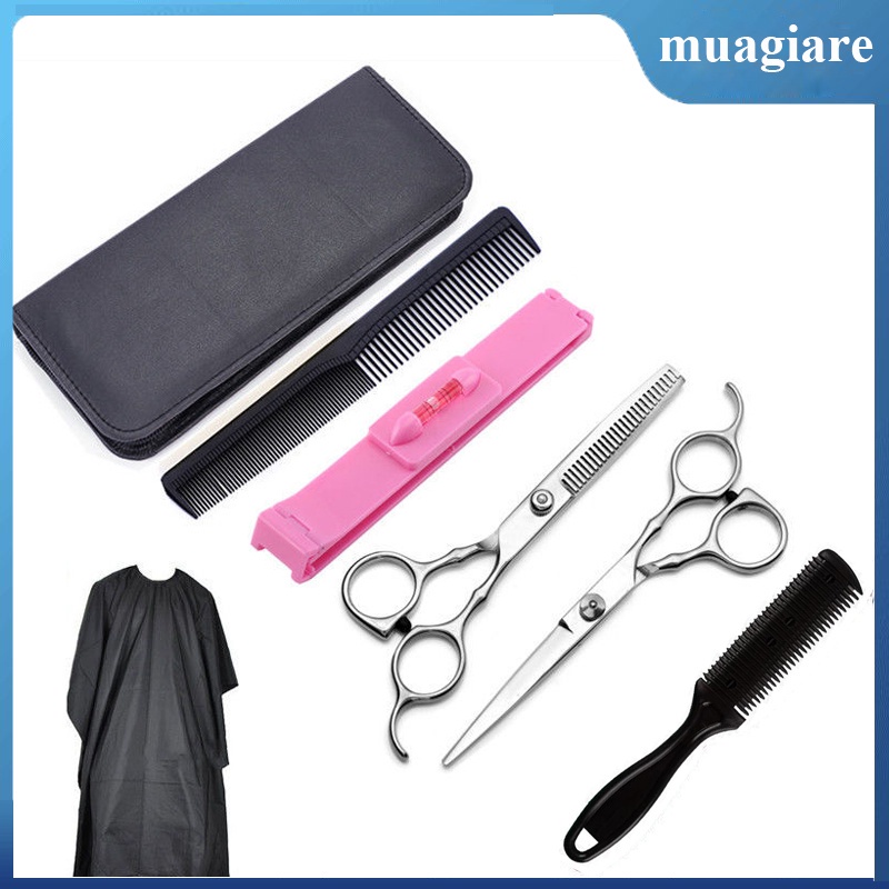 Bộ kéo cắt tóc cao cấp xịn nhập khẩu JP1 - Bộ phụ kiện cắt tóc 7 món
