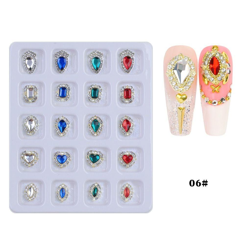 Vật Liệu Trang Trí Móng Tay Hình Trái Tim Lấp Lánh DIY