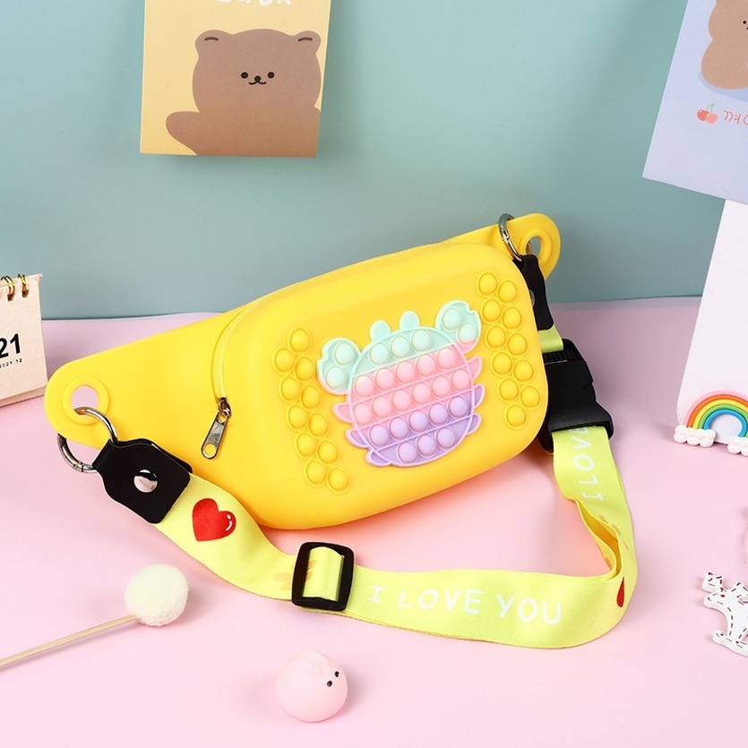 Pop it Fidget Túi đeo thắt lưng / Push Bubble Đồ chơi Túi đeo vai