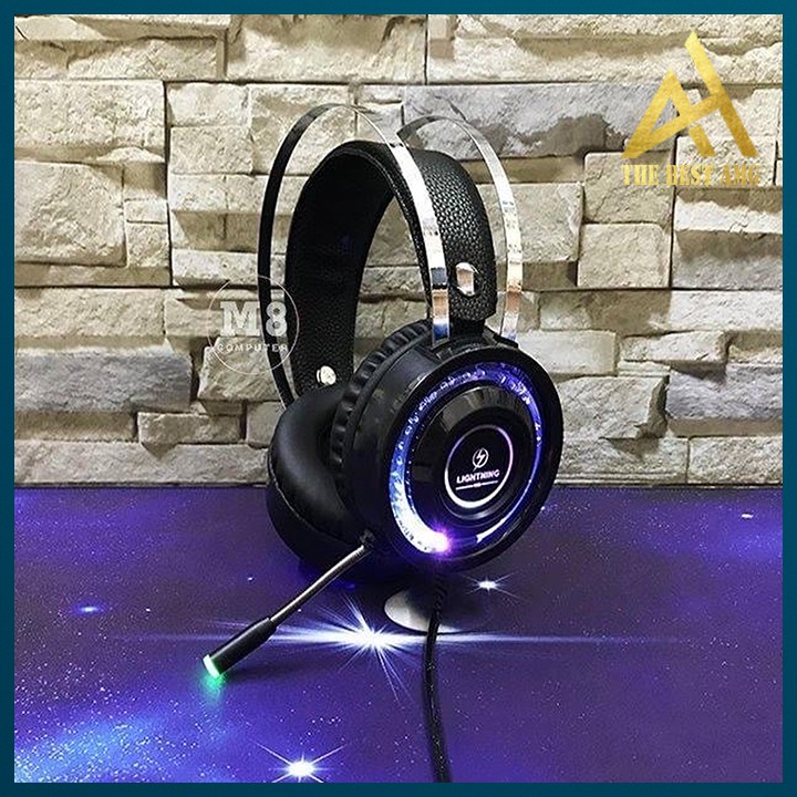 Tai Nghe Gaming Có Dây Headphone Chụp Tai LIGHTNING V6S LED 7 Màu - Tai Nghe Nhạc Máy Vi Tính Laptop Game Thủ Có Micro | BigBuy360 - bigbuy360.vn