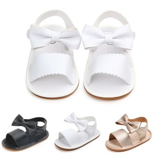 Giày sandal quai ngang đính nơ xinh xắn dành cho bé gái