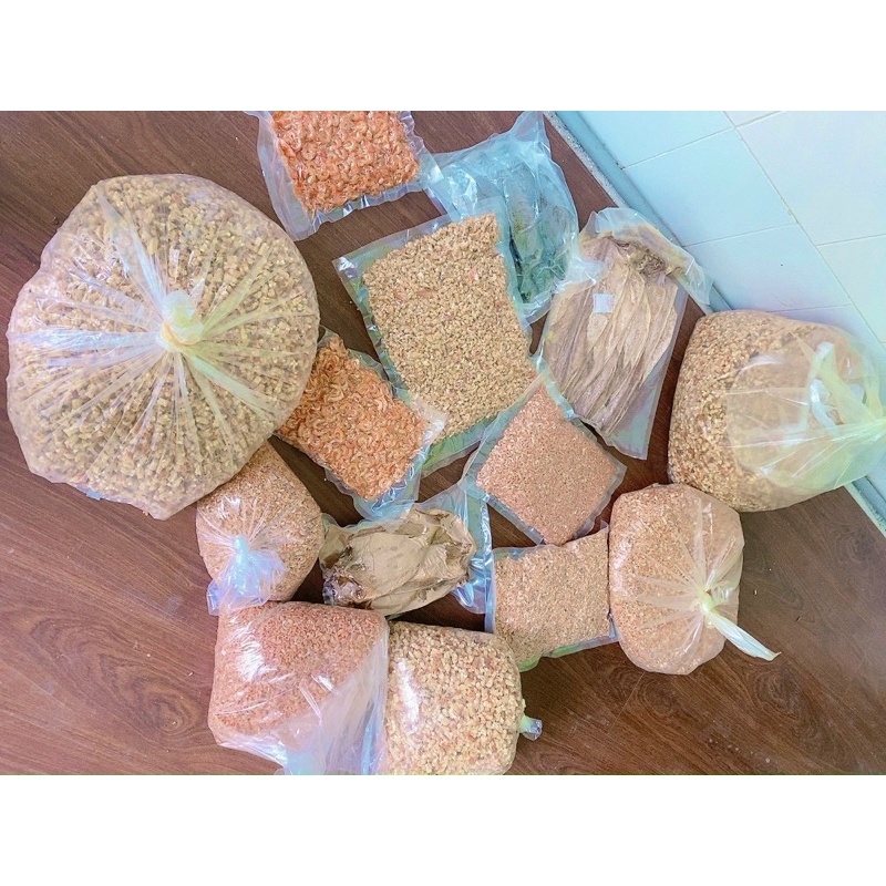 1kg thịt tôm khô vụn, đuôi tôm, tôm con hàng tự nhiên rất ngọt ngon