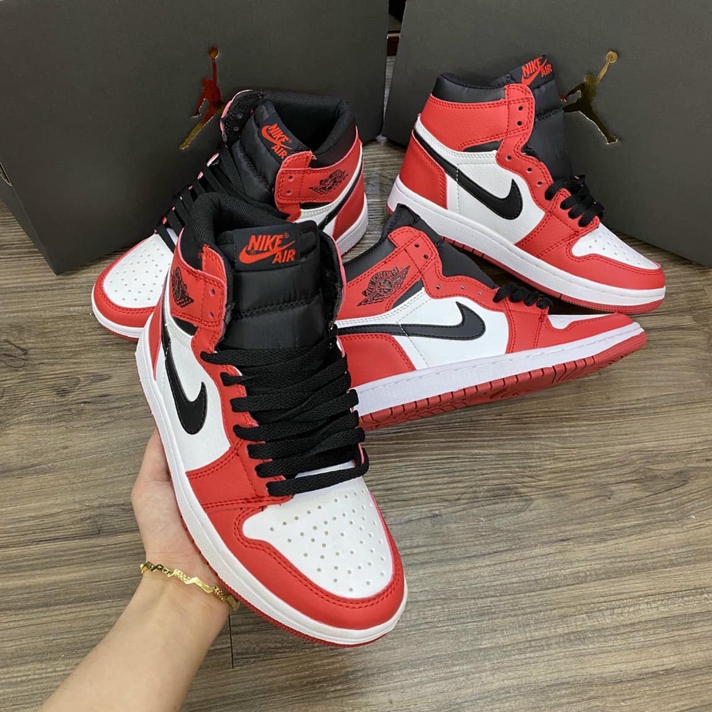 Giày JD trắng đen đỏ  Cao Cấp Full Size Nam Nữ jodan