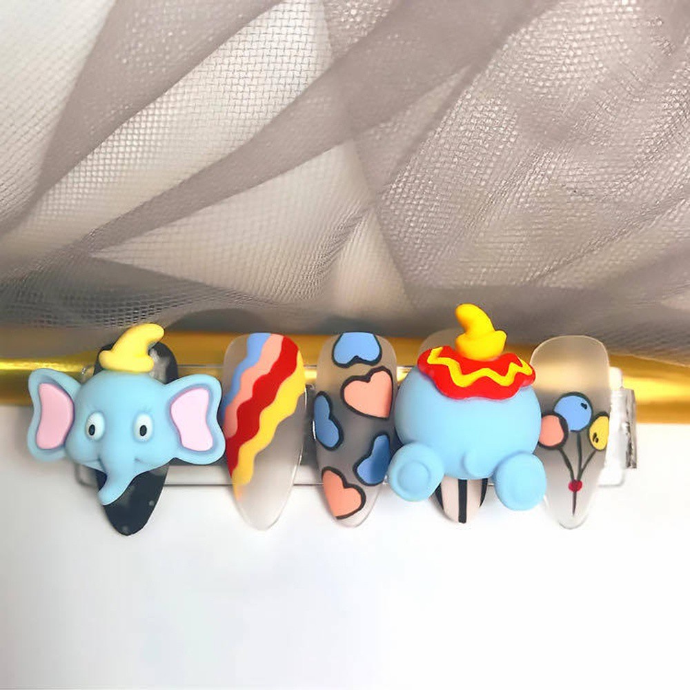 [Hàng mới về] Phụ kiện đính móng trang trí hình nhân vật hoạt hình 3d dễ thương