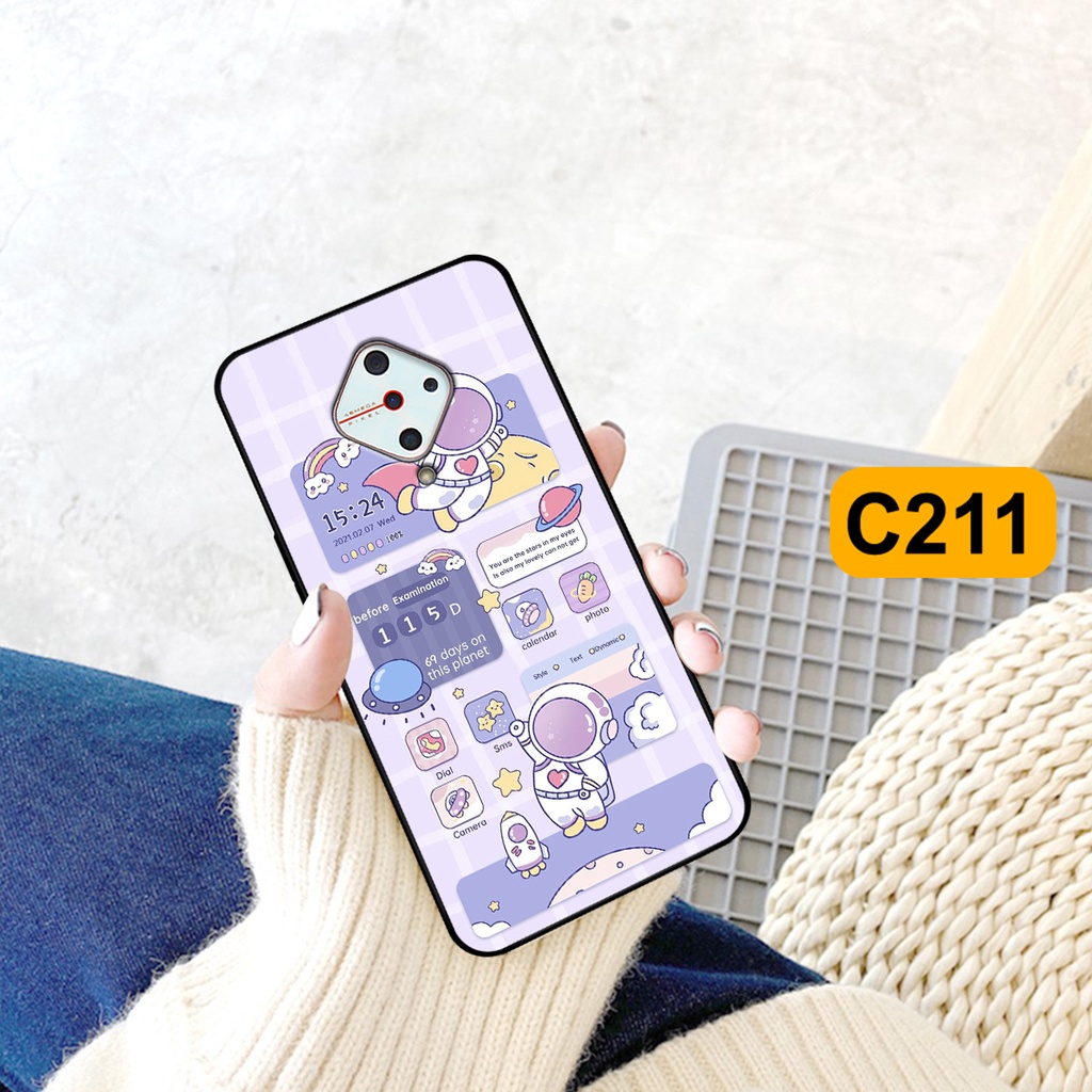 Ốp lưng Vivo S1 - Vivo S1 Pro hình gấu, vũ trụ ngân hà chibi. ốp chống sốc bền đẹp