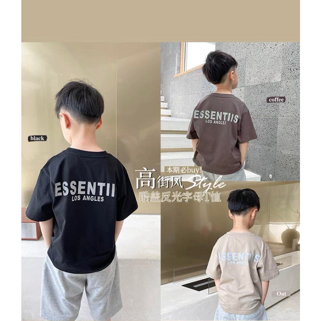 Áo phông essentias losangles cho bé , áo thun cho bé trai , bé gái unisex cotton , Kid_genZ