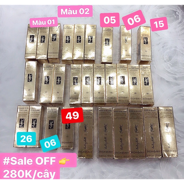 [Thanh Lý] Son YSL Tester cận DATE