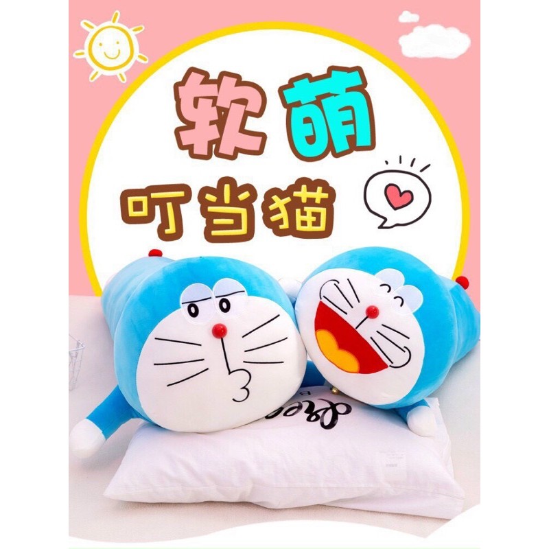 Gối Ôm Gấu Bông Doraemon Đáng Yêu Vải Nhung Co Dãn 4 Chiều Hàng Cao Cấp