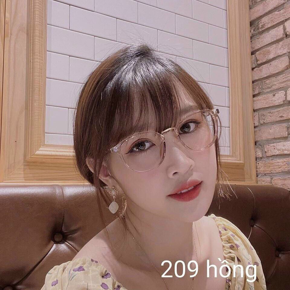 Gọng kính cận nam nữ  TAMANHeyewear mắt kính tròn gọng kính nhựa dẻo màu sắc thời trang 209