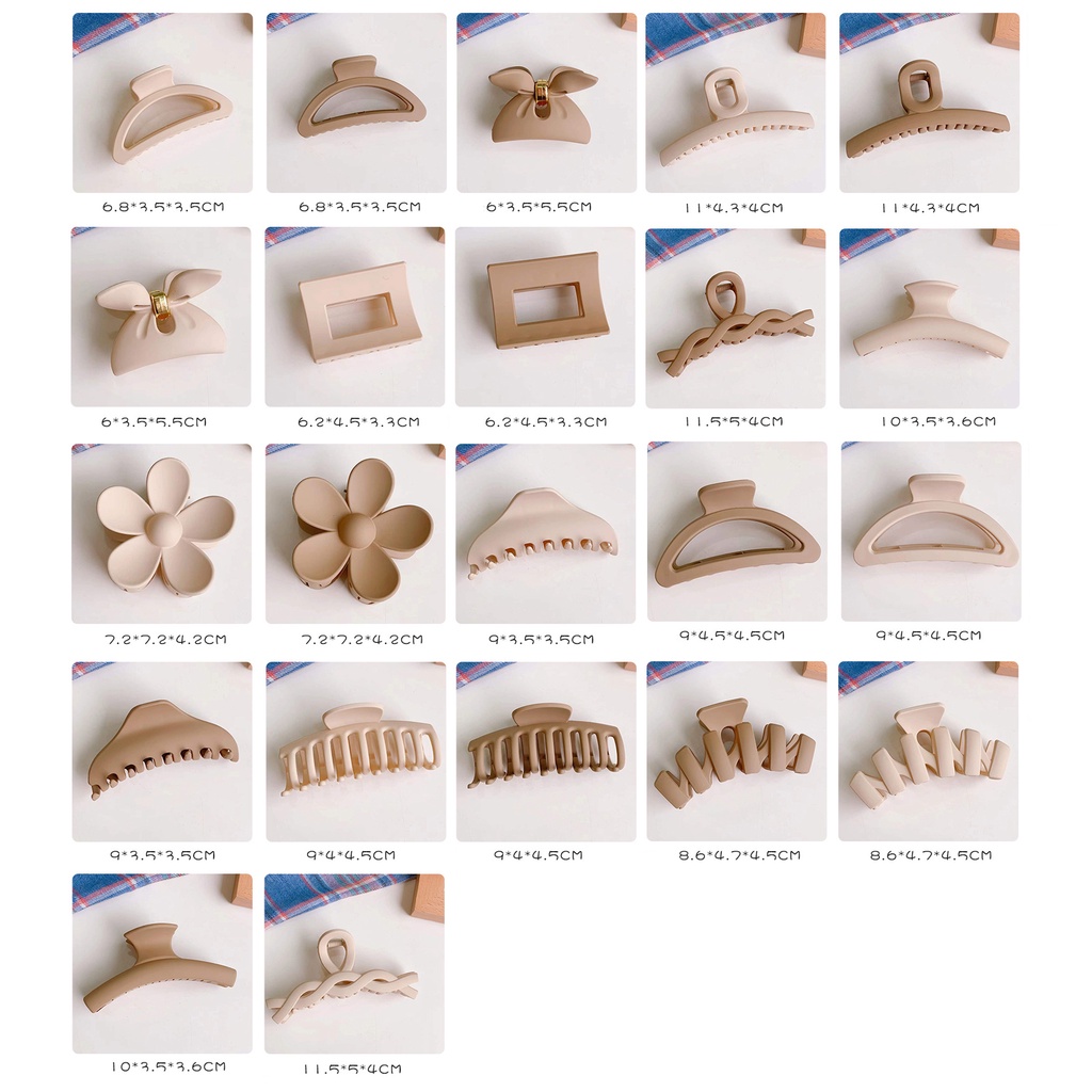 Kẹp tóc càng cua Hàn Quốc tone màu trà sữa cà phê hot trend cho nữ YOS